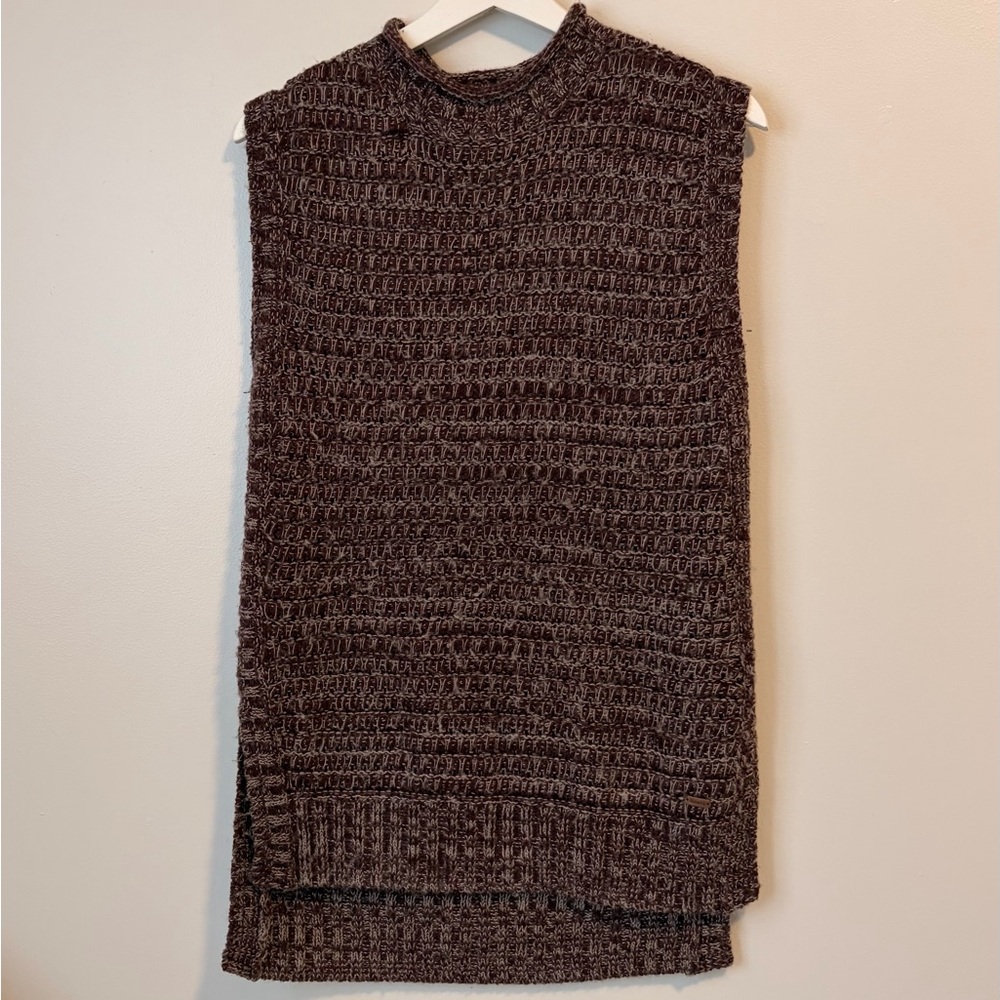 Roots Mock Neck Sleeveless Tunic Sweater